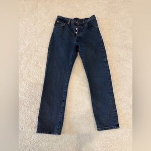 Levi’s 501 Original Cropped Women’s Denim Jeans Straight Medium Wash- 25x26 90s